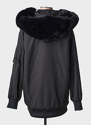 Parka fermeture zippée sur le devant a capuche noir BOMBERS femme