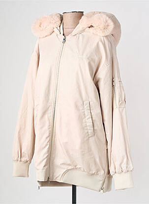Parka fermeture zippée sur le devant a capuche beige BOMBERS femme