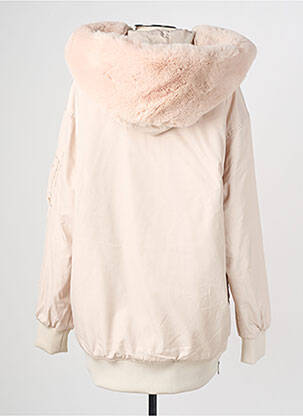 Parka fermeture zippée sur le devant a capuche beige BOMBERS femme