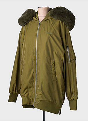 Parka fermeture zippée sur le devant a capuche vert BOMBERS femme