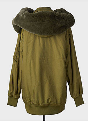 Parka fermeture zippée sur le devant a capuche vert BOMBERS femme