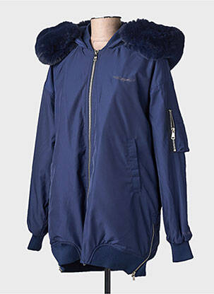 Parka fermeture zippée sur le devant a capuche bleu BOMBERS femme
