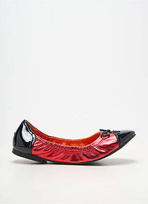 Ballerines matière lisse talon plat jusqu'à 3cm rouge RAXMAX femme