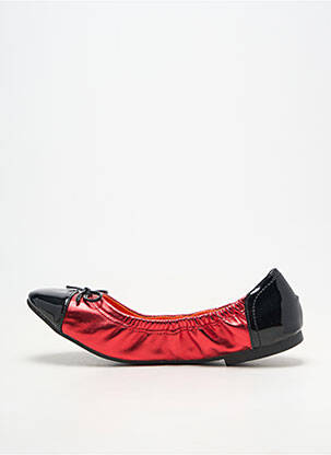 Ballerines matière lisse talon plat jusqu'à 3cm rouge RAXMAX femme