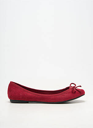 Ballerines bout rond talon plat jusqu'à 3cm rouge RAXMAX femme