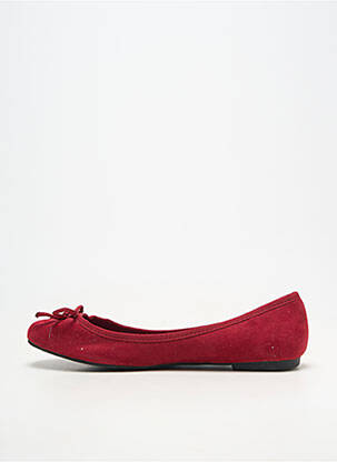 Ballerines bout rond talon plat jusqu'à 3cm rouge RAXMAX femme
