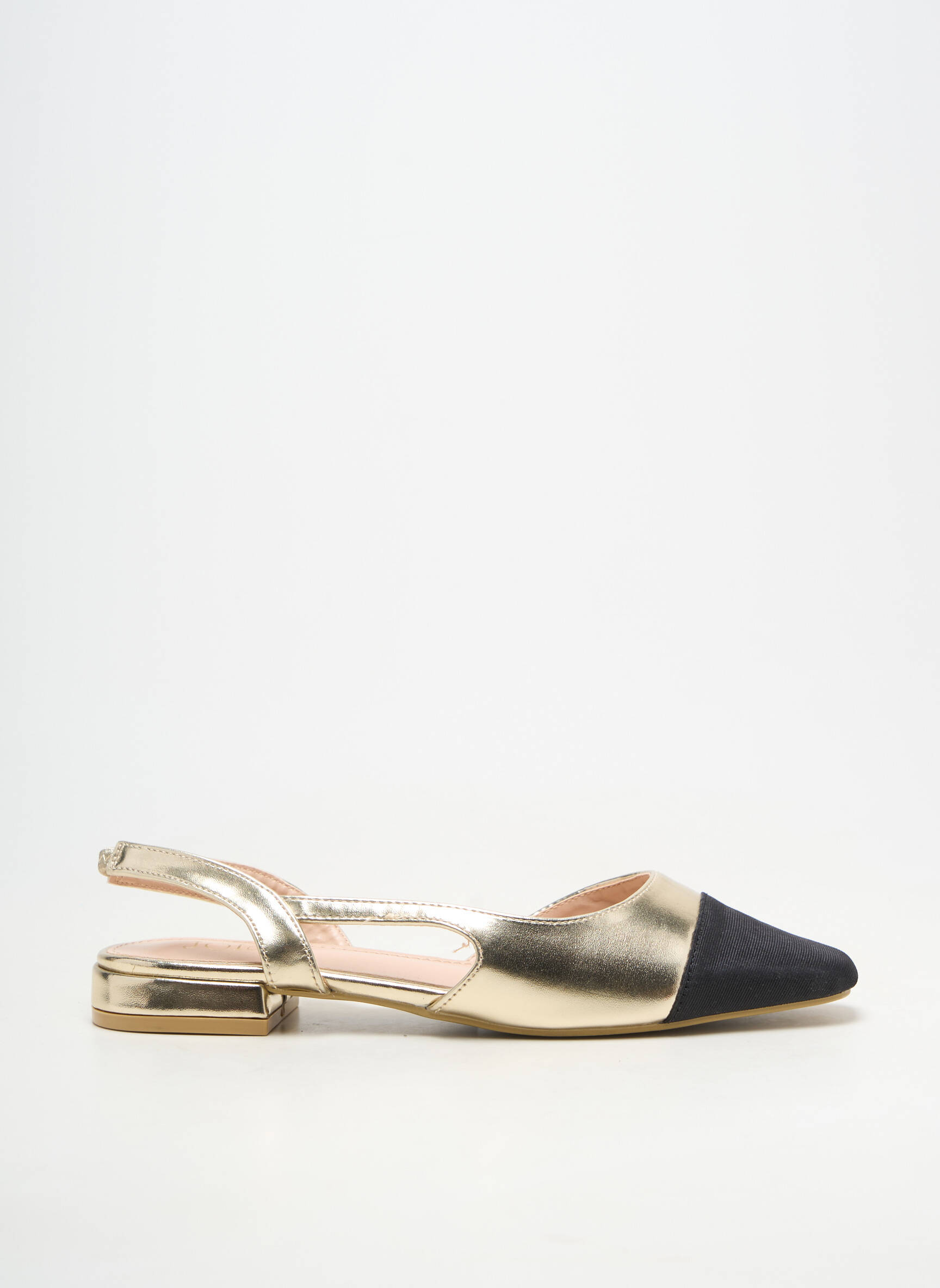 Ballerines talon bas talon plat jusqu'à 3cm or JOIA femme