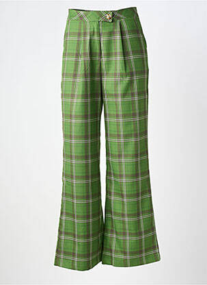 Pantalon droit stretch taille haute vert FRNCH femme