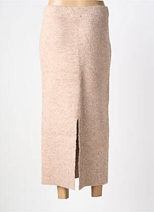 Jupe longue imprimé fantaisie beige GRACE & MILA femme