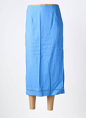 Jupe longue fermeture zippée au dos bleu GRACE & MILA femme
