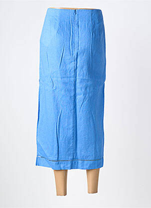 Jupe longue fermeture zippée au dos bleu GRACE & MILA femme
