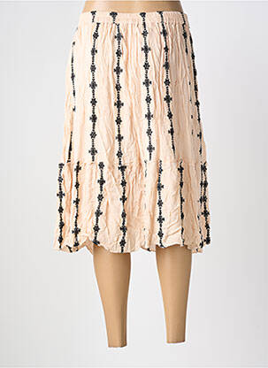 Jupe mi-longue taille normale beige VERO MODA femme