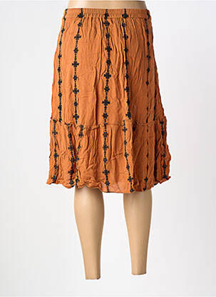 Jupe mi-longue taille normale marron VERO MODA femme