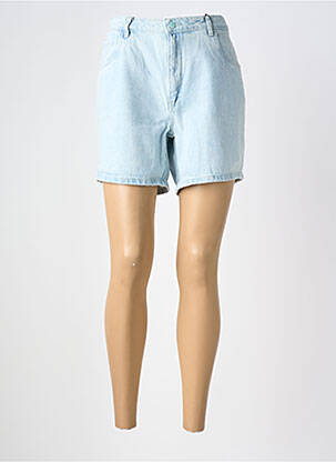 Short tissage denim taille haute bleu ANDAZ femme
