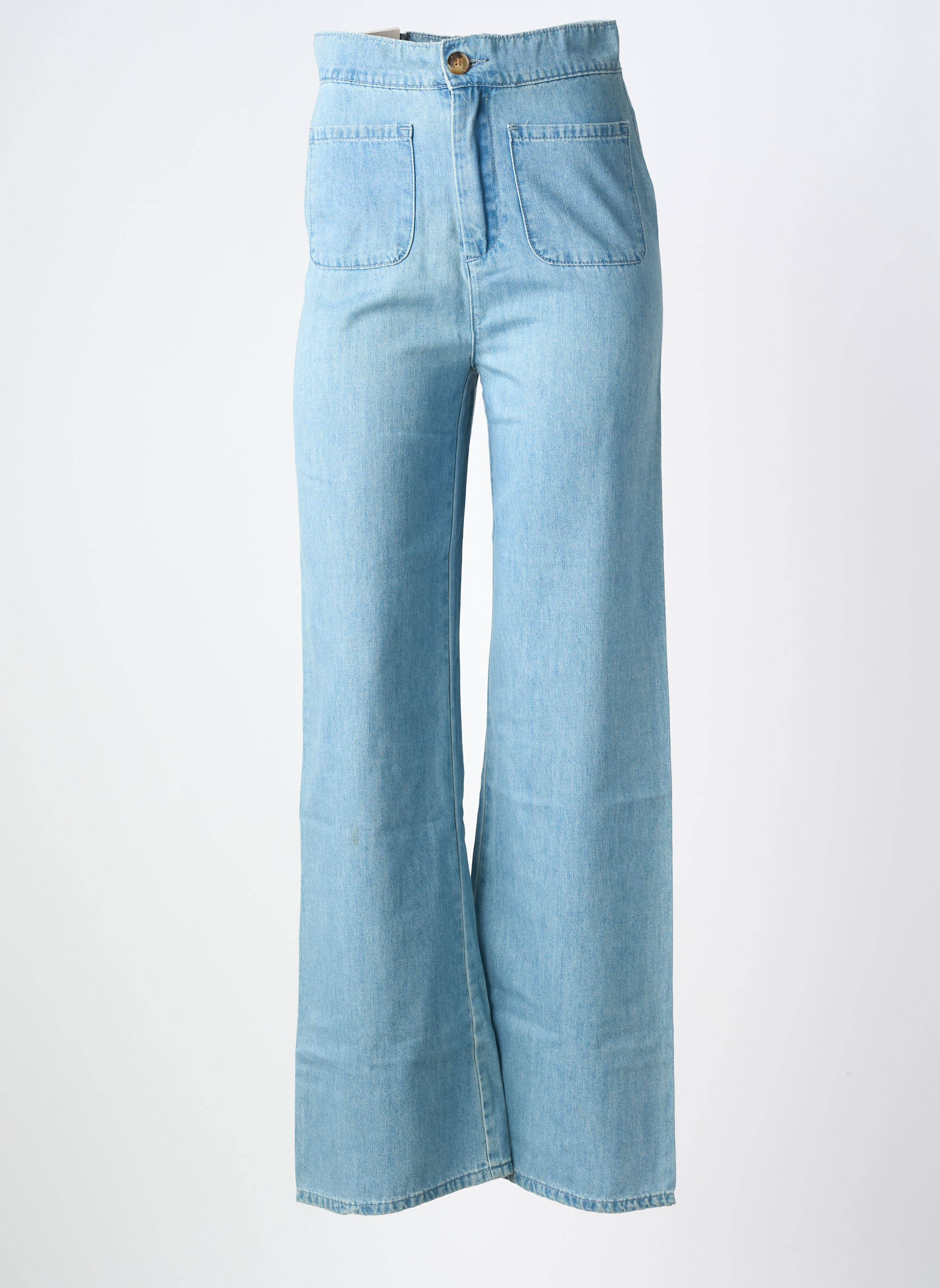 Jeans coupe droite taille haute taille haute bleu ARTLOVE femme