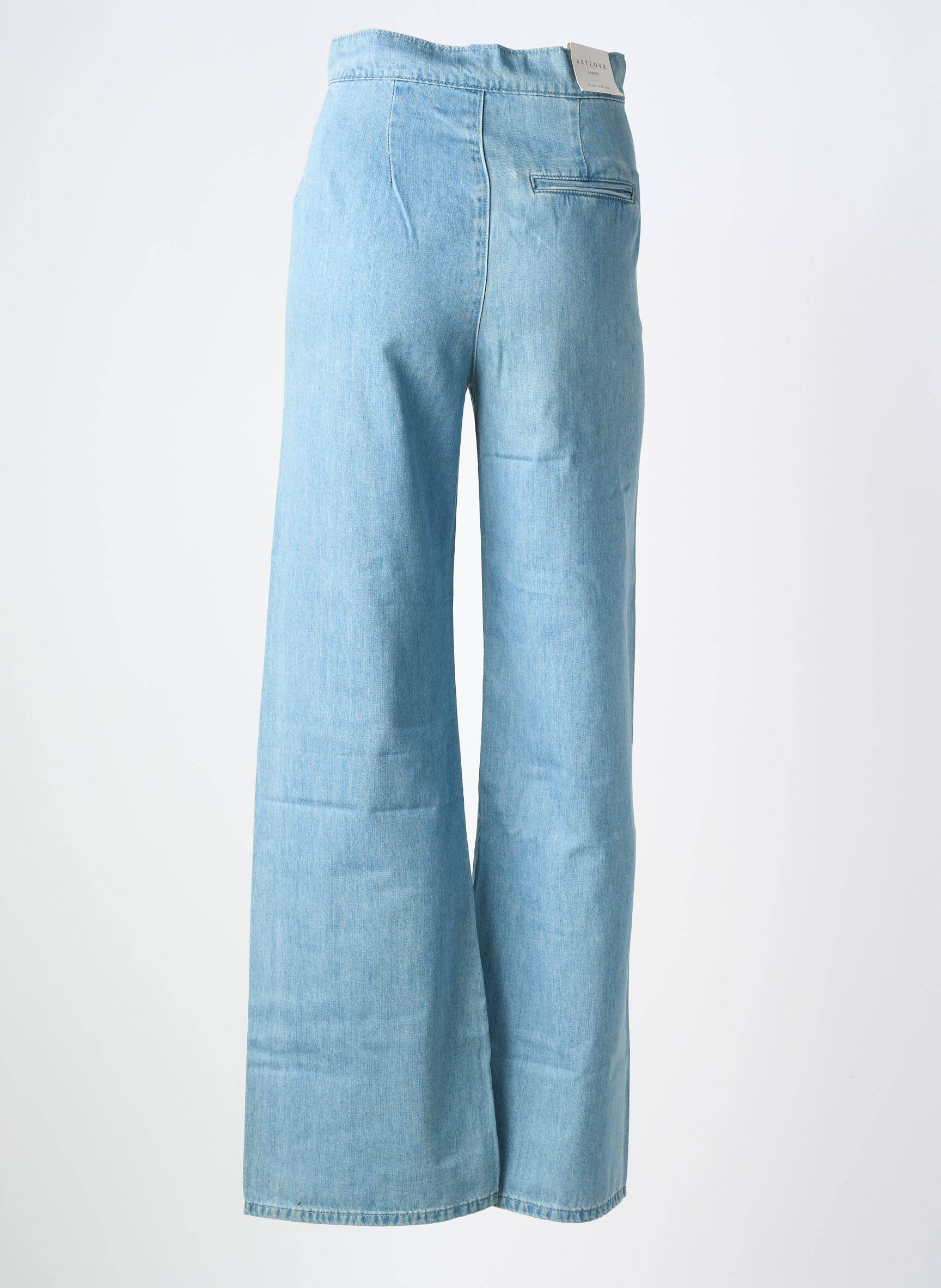 Jeans coupe droite taille haute taille haute bleu ARTLOVE femme
