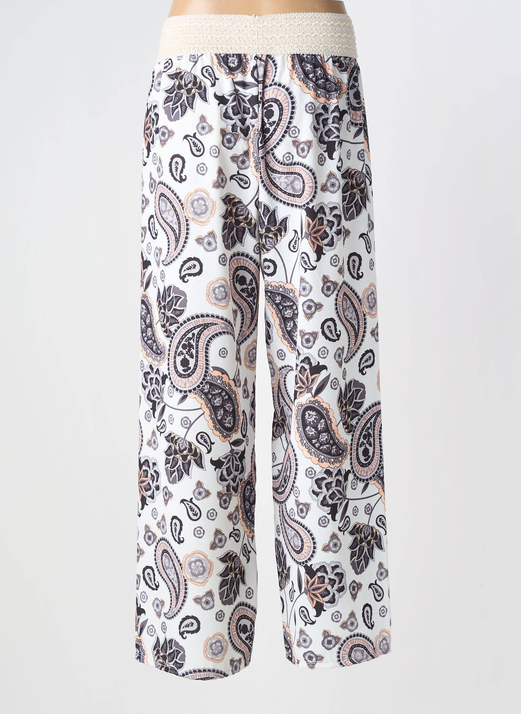 Pantalon large coupe fluide taille normale gris ESTEE BROWN femme