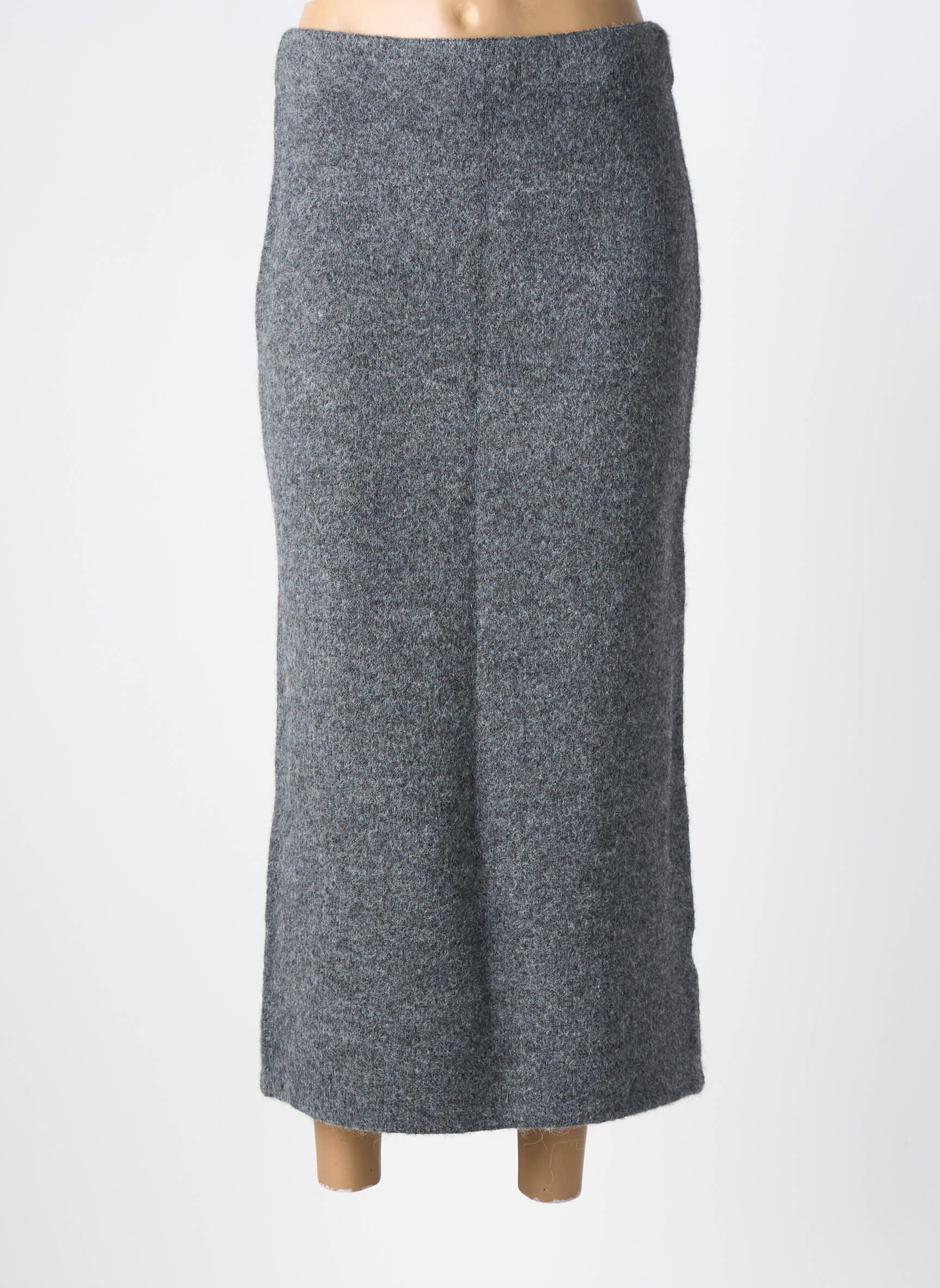 Jupe longue imprimé fantaisie gris GRACE & MILA femme