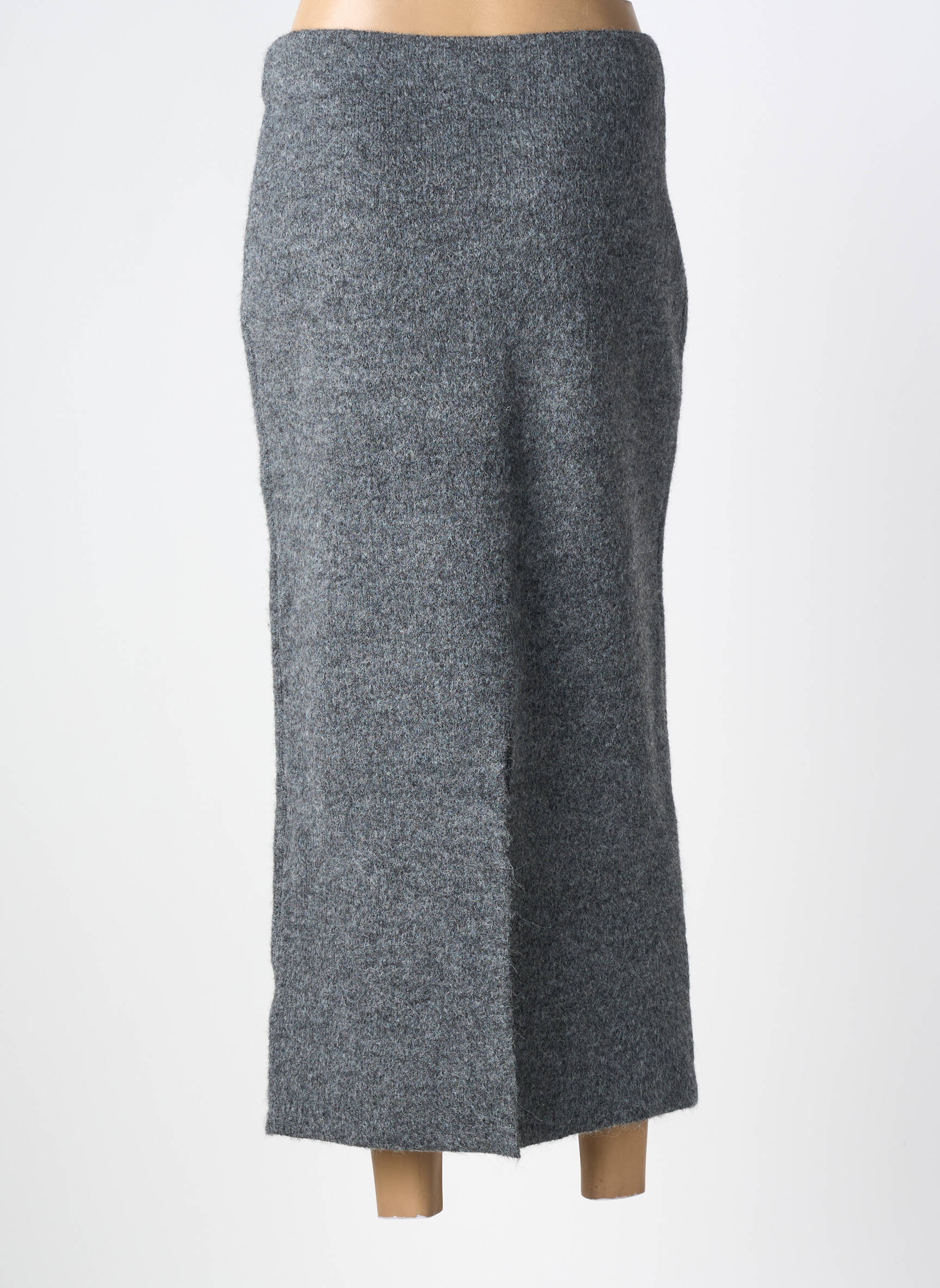 Jupe longue imprimé fantaisie gris GRACE & MILA femme