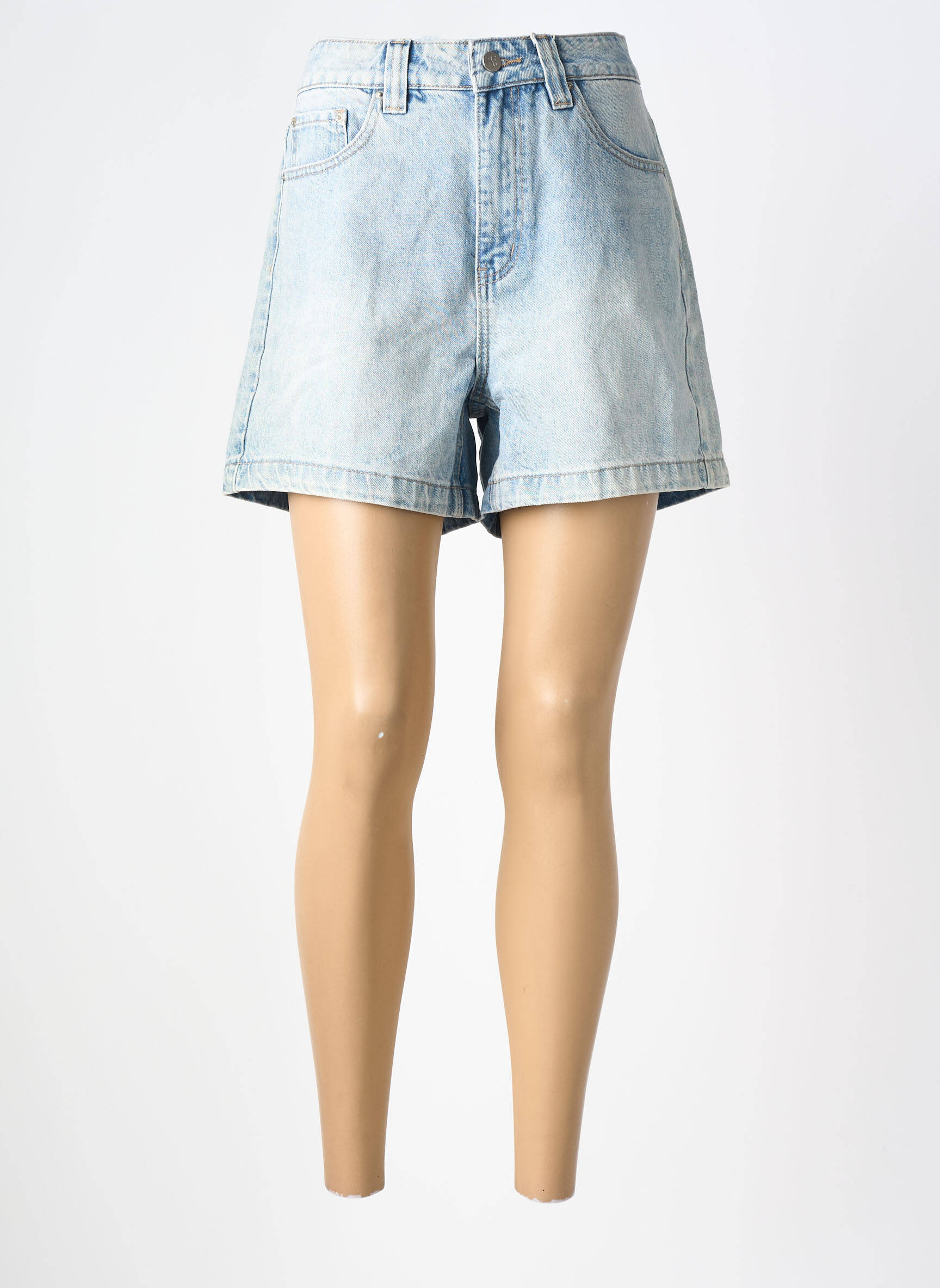 Short tissage denim taille normale bleu GRACE & MILA femme