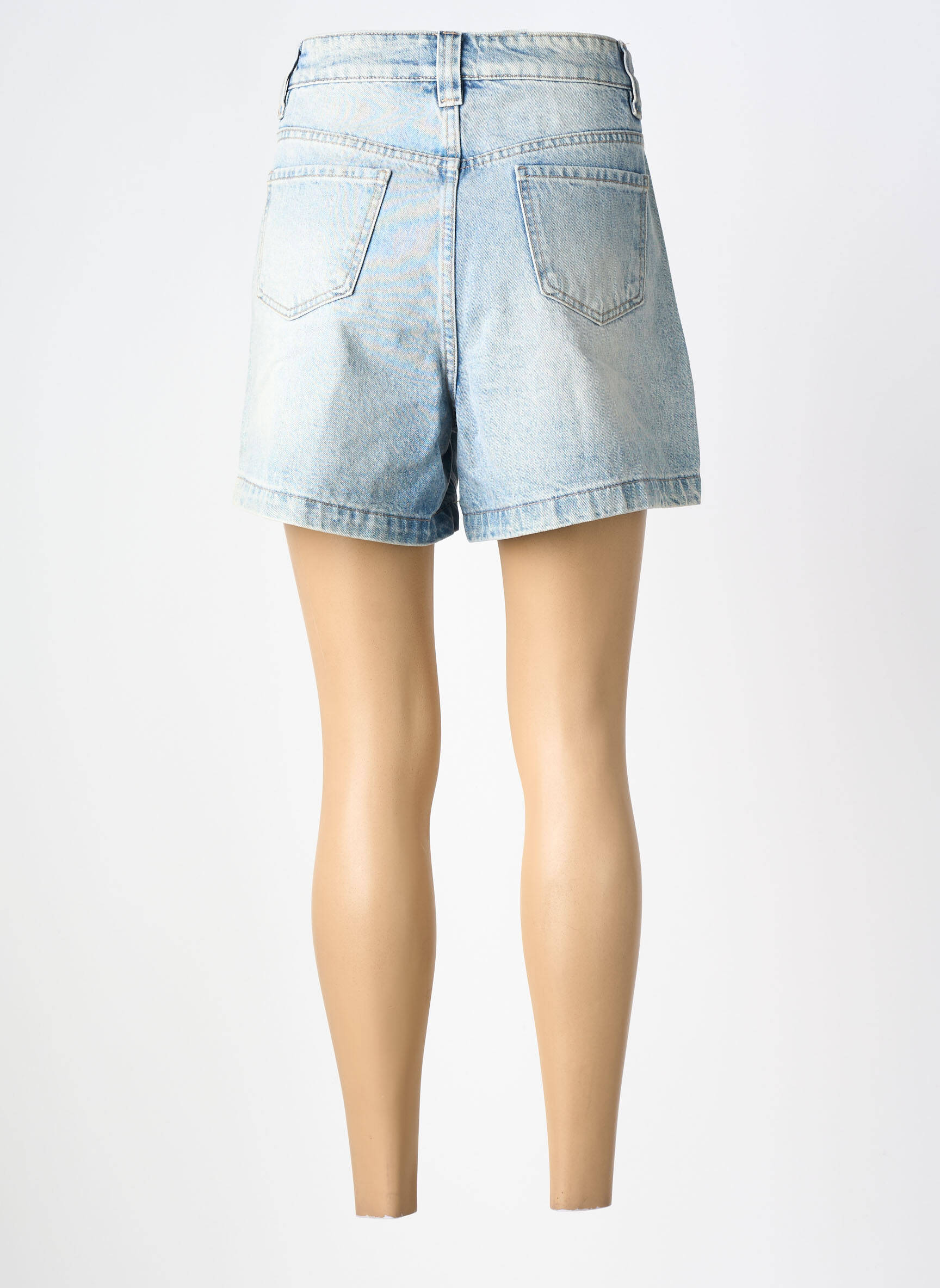 Short tissage denim taille normale bleu GRACE & MILA femme