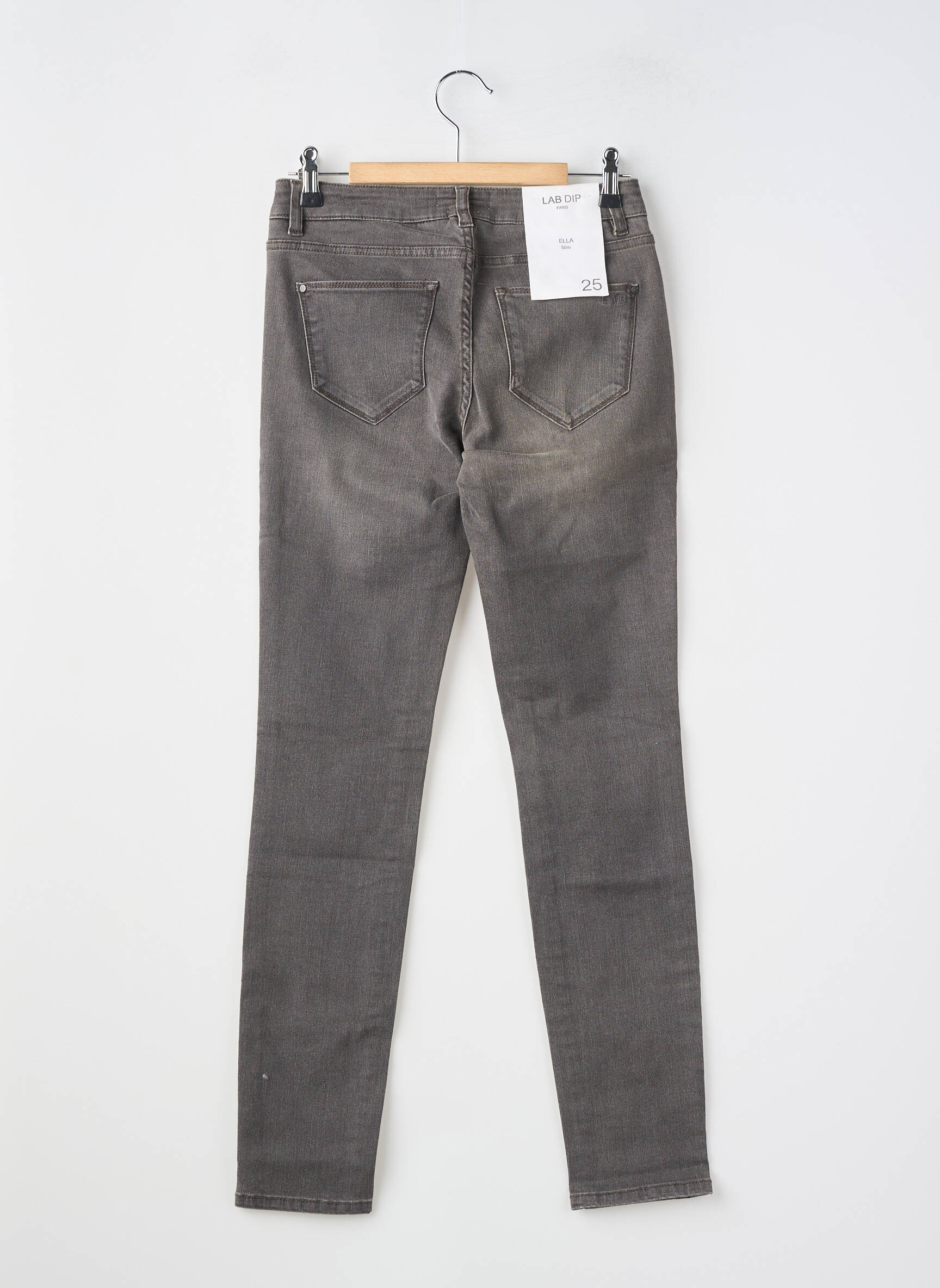 Jeans skinny taille normale taille normale gris LAB DIP PARIS femme