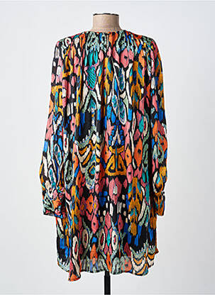 Robe courte manches longues manches longues orange LILI & LALA femme