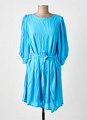 Robe courte manches longues manches longues bleu GRACE & MILA femme