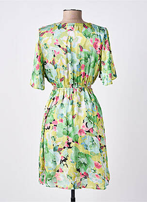 Robe courte manches courtes manches courtes vert SUZZY & MILLY femme