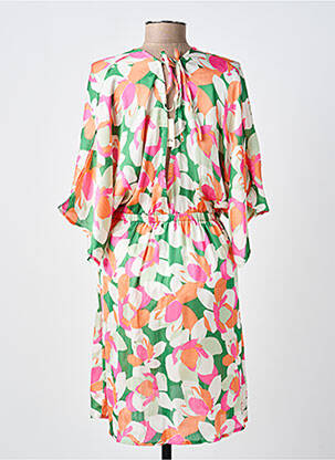 Robe courte manches courtes manches courtes orange SUZZY & MILLY femme
