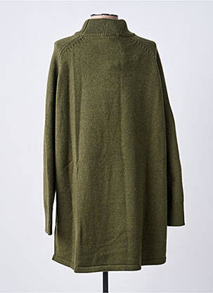 Robe pull coupe droite manches longues vert GRACE & MILA femme