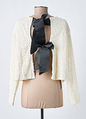 Top col rond manches longues beige KILKY femme