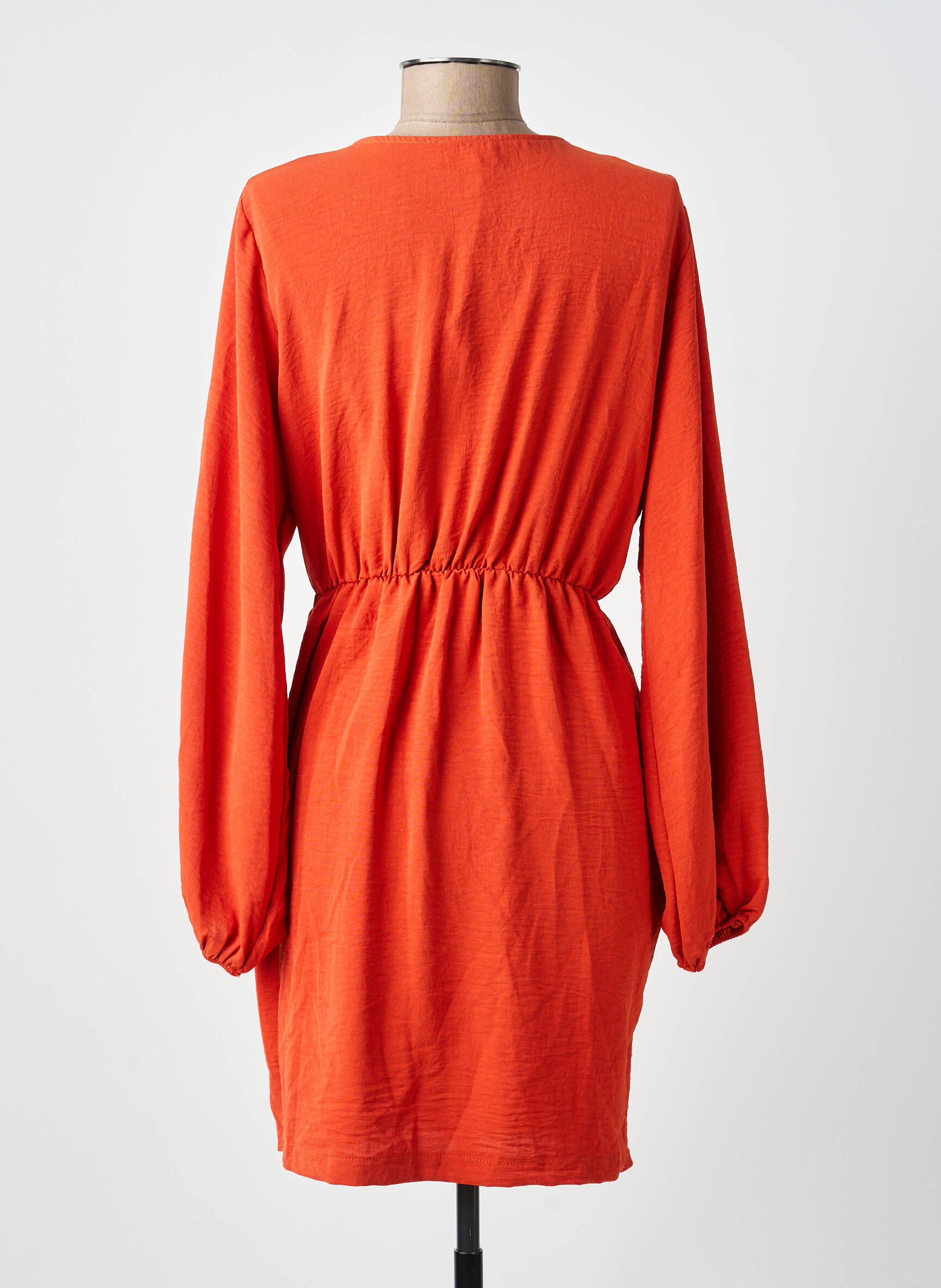 Robe courte manches longues manches longues orange INSPIRATION STUDIO femme