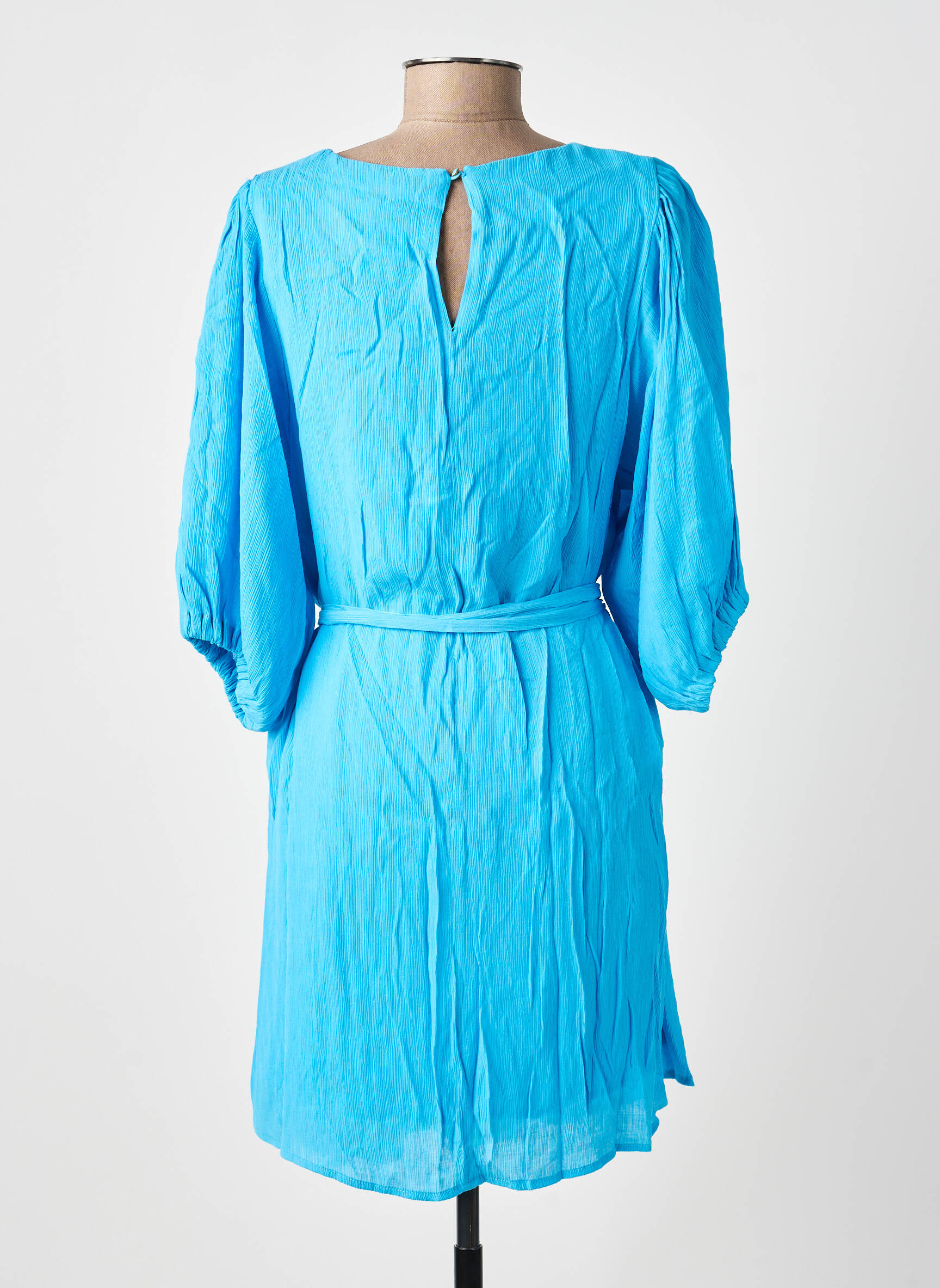 Robe courte manches longues manches longues bleu GRACE & MILA femme
