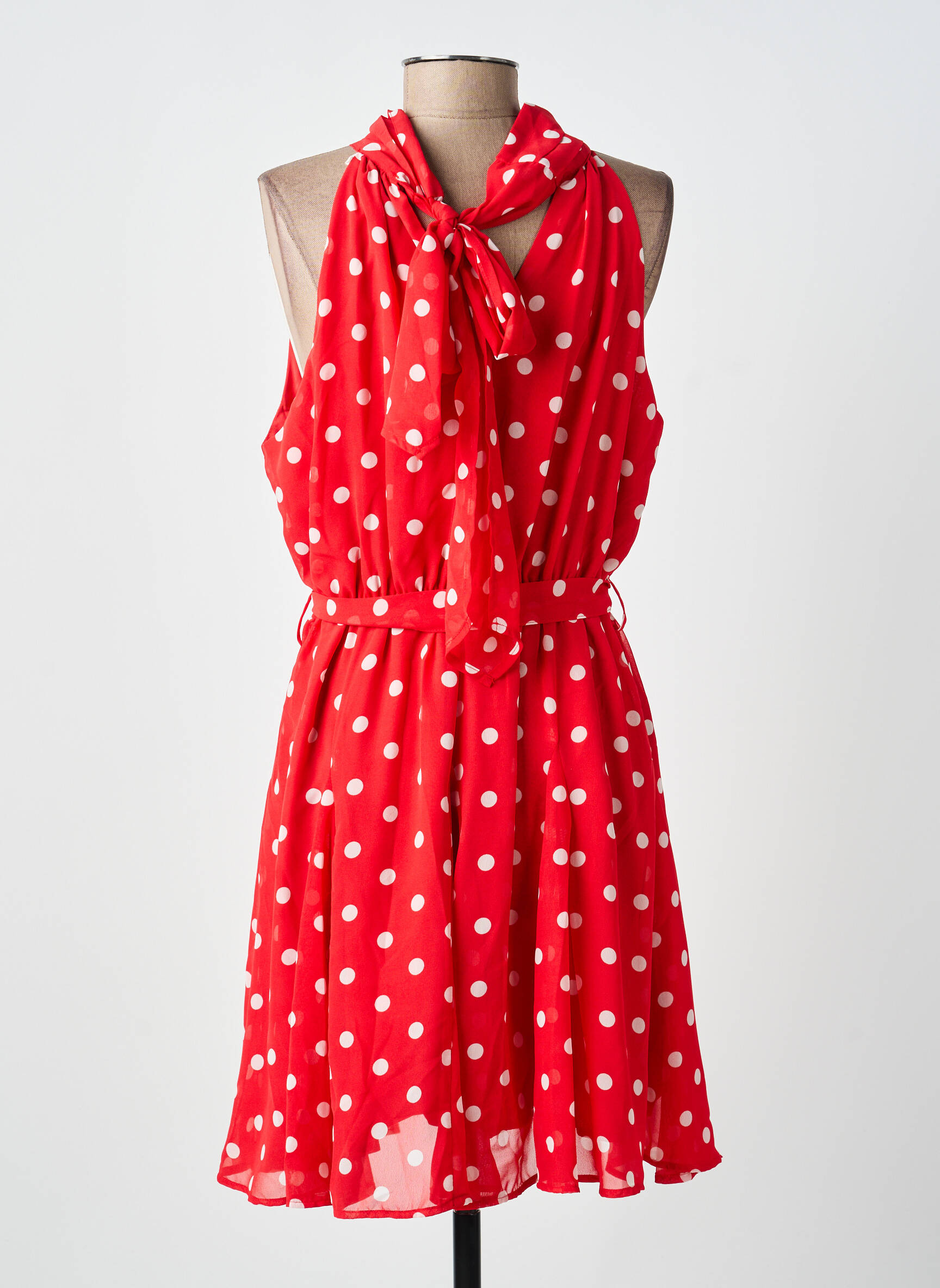 Robe courte sans manche sans manche rouge IN APRIL 1986 femme