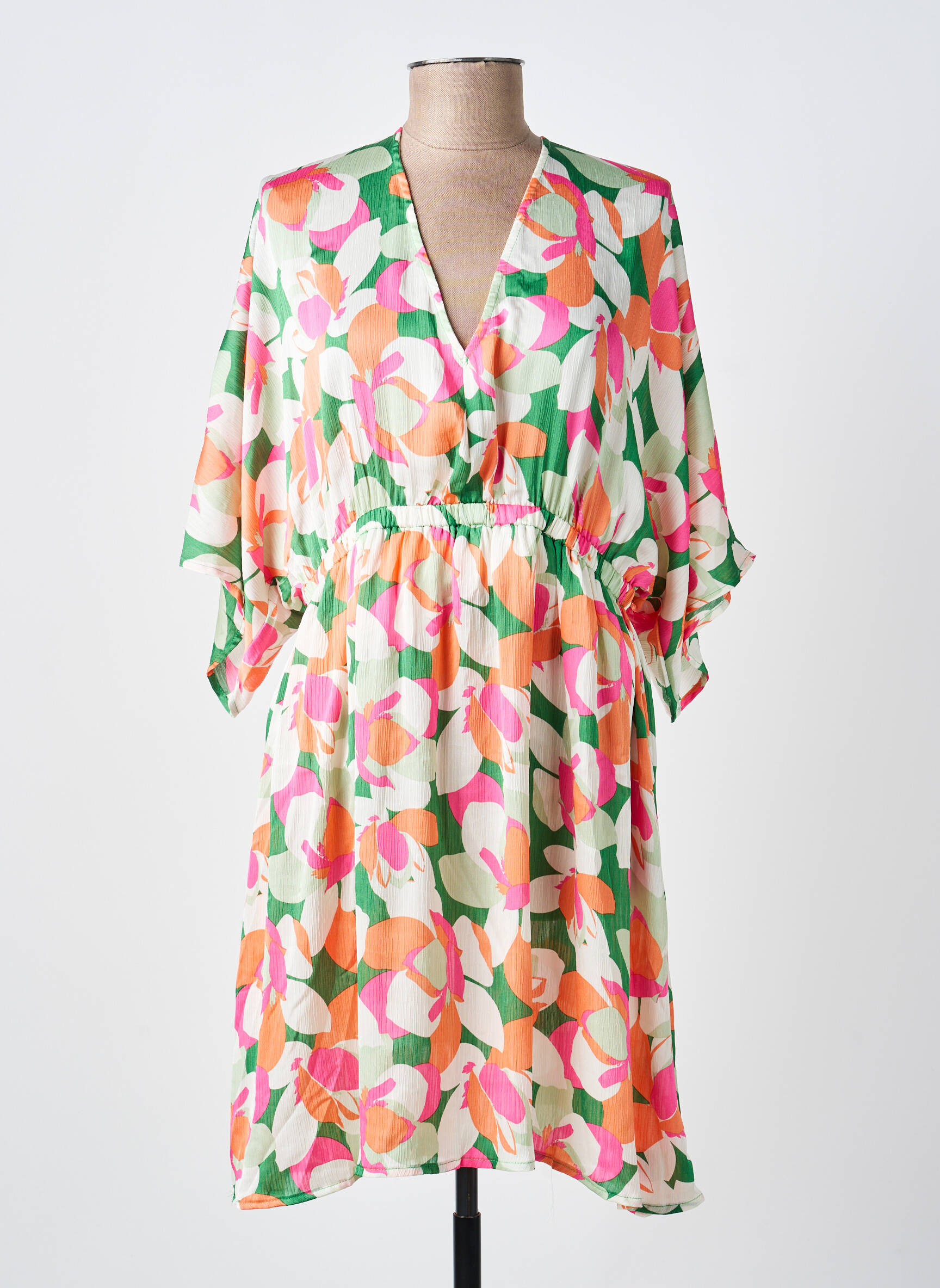 Robe courte manches courtes manches courtes orange SUZZY & MILLY femme