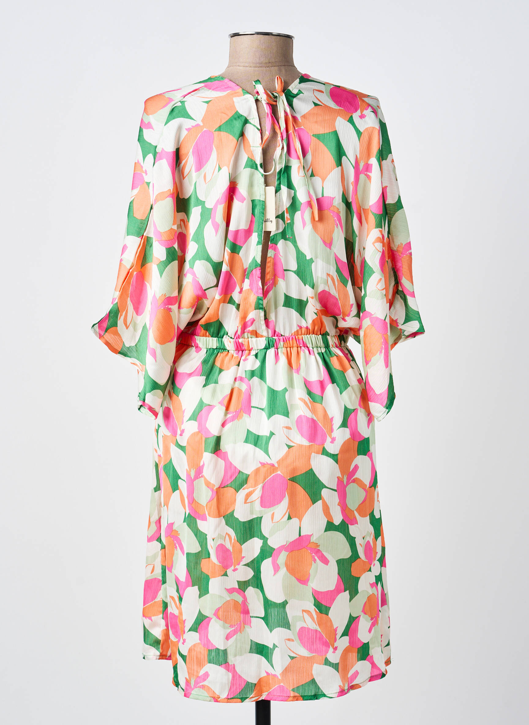 Robe courte manches courtes manches courtes orange SUZZY & MILLY femme