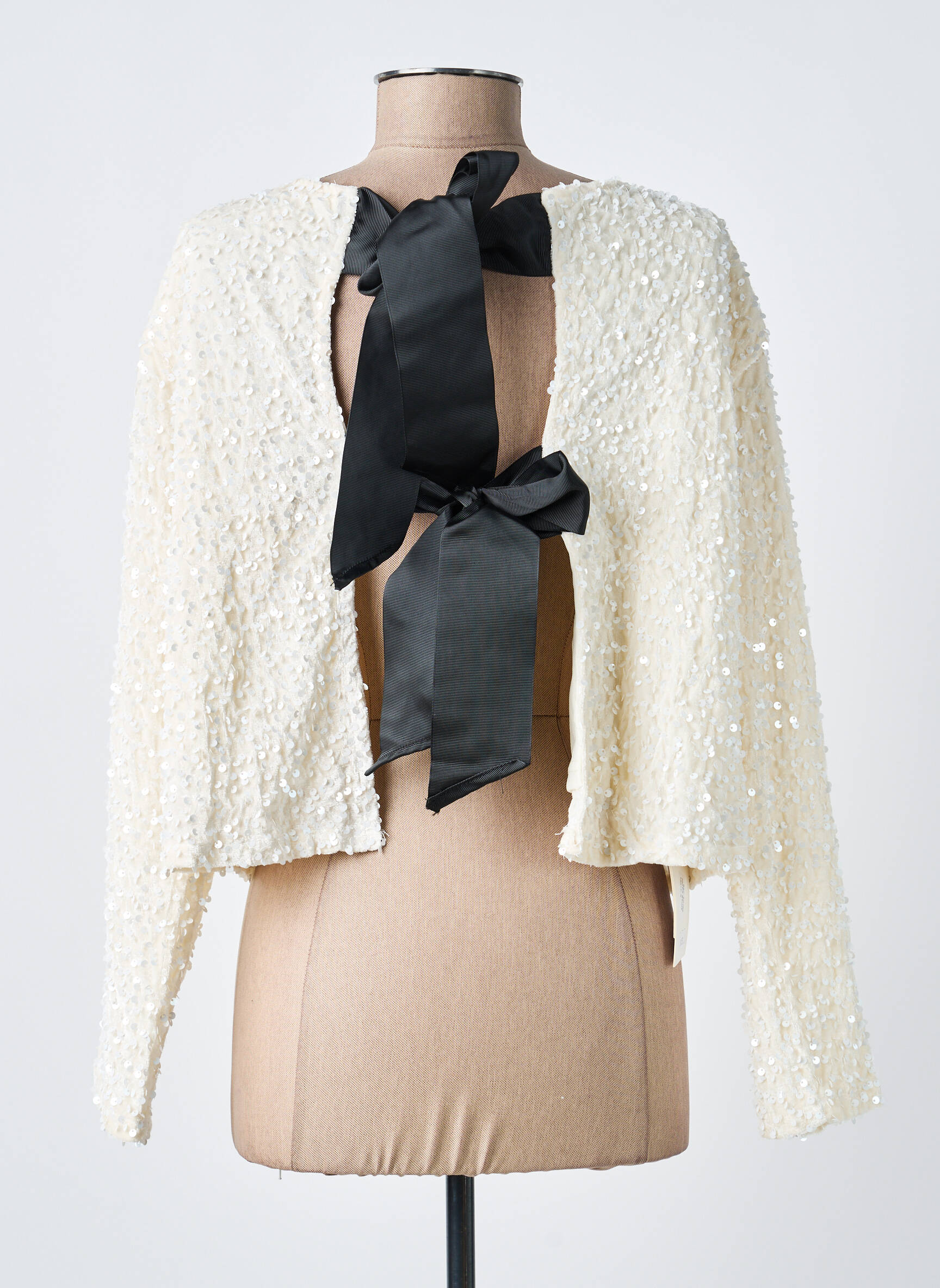 Top col rond manches longues beige KILKY femme