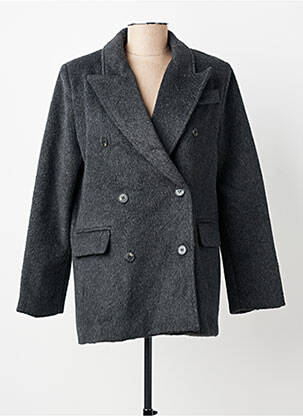 Manteau court poches sans capuche gris KILKY femme