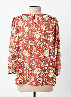 Blouse légère et transparente manches 3/4 rouge PAKO LITTO femme