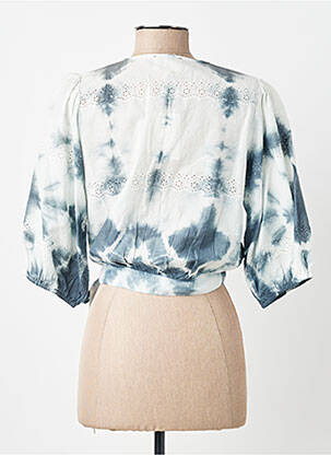 Blouse tissage popeline manches 3/4 gris GARANCE femme