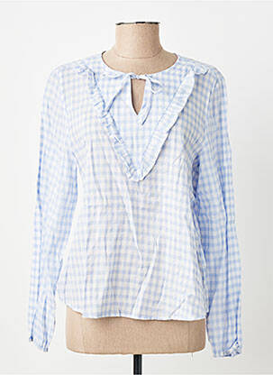 Blouse manches longues manches longues bleu GARANCE femme