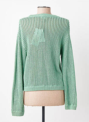 Pull maille ajourée manches longues vert AMERICAN VINTAGE femme
