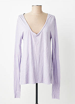 T-shirt manches longues manches longues violet AMERICAN VINTAGE femme