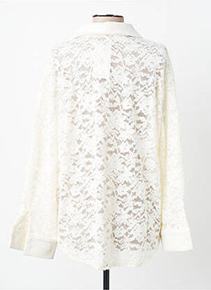 Chemisier coupe cintrée manches longues beige KILKY femme