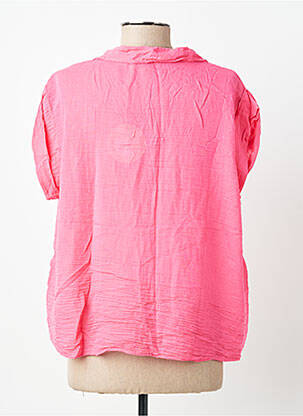 Chemisier manches courtes manches courtes rose ANDROMEDE femme
