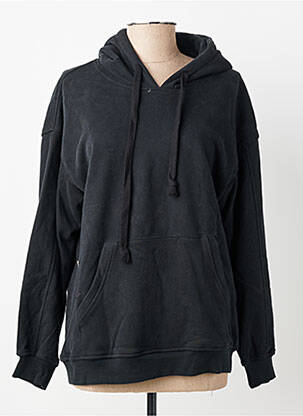 Sweat-shirt à capuche poches manches longues noir CHARLIOR femme