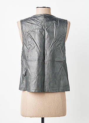 Gilet sans manche coupe cintrée gris LES IMPATIENTES femme