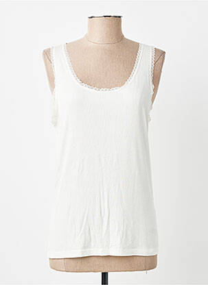 Top stretch sans manche beige GRACE & MILA femme