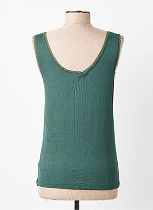 Top stretch sans manche vert GRACE & MILA femme